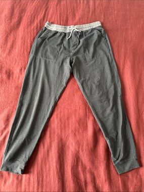 Marine Layer Charcoal Gray Jogger Pants with Contrast Waistband